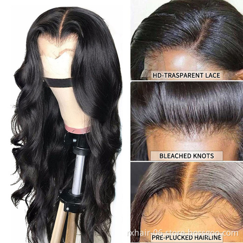 Cheap Wholesale Body Wave Lace Front Wigs, 100% Raw Virgin Indian Human Hair Wig, Pre Pluck 13x4 Lace Wig With Baby Hair